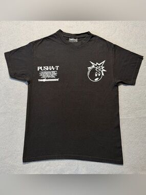 The Hundreds Pusha T Adam Bomb T Shirt Mens Medium Black NYC Hip Hop Rare